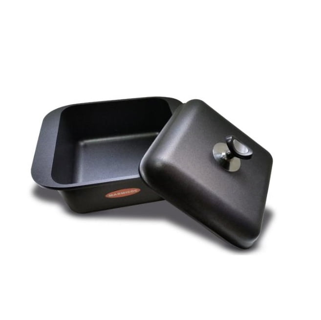 CACEROLA MARMICOC CUADRADA 24CM FUNDICIÓN 5 LTS NEGRO