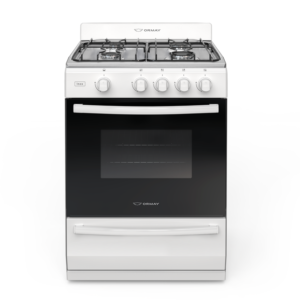 Cocina a gas INOX Blanca Ormay
