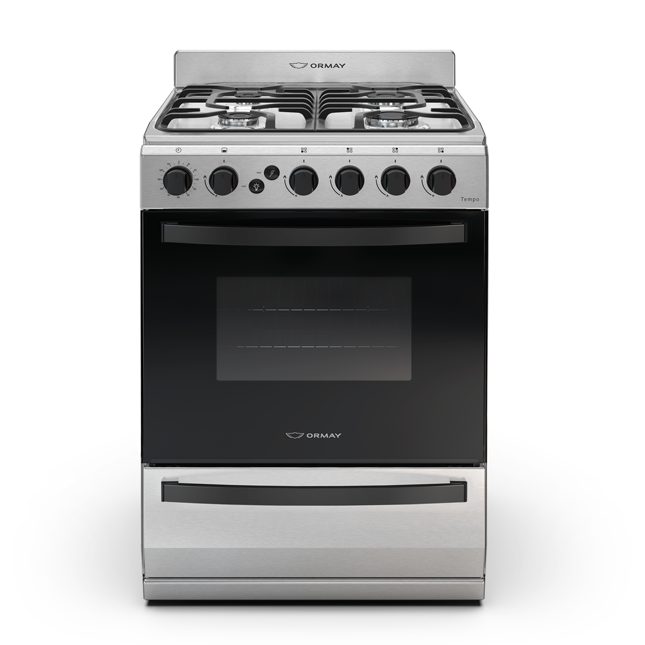 Cocina a gas TEMPO Acero Ormay